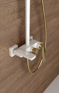 Душевая стойка Boheme Venturo белый/золото 388-W